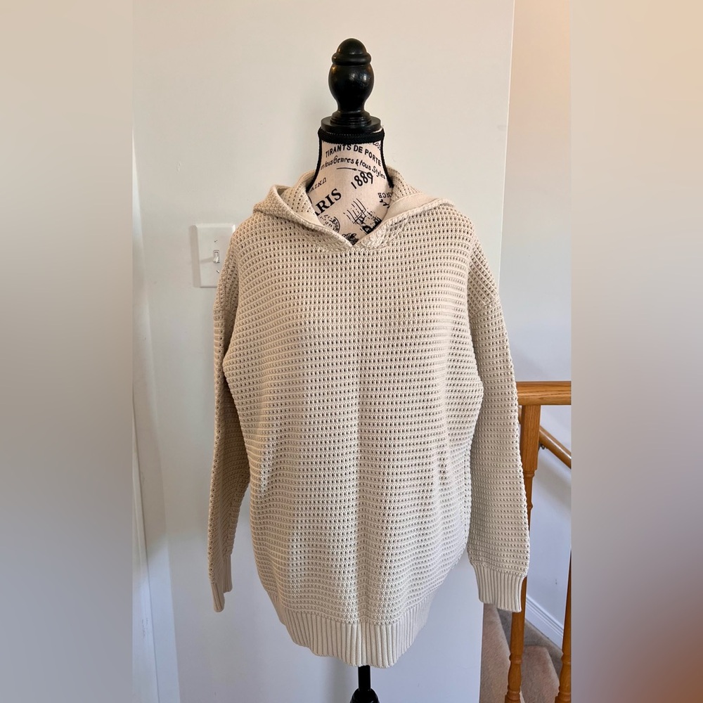NWOT Zara Cotton Hooded Sweater, Sz XL